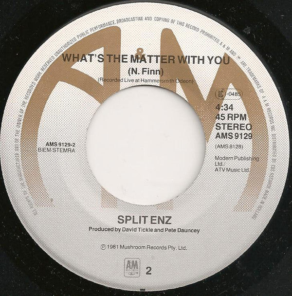 Split Enz : History Never Repeats (7", Single, etc)