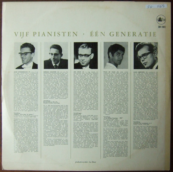 Hans Dercksen, Polo De Haas, Herman Uhlhorn, Joop Stokkermans, Jan Wijn : Vijf Pianisten Een Generatie (LP)