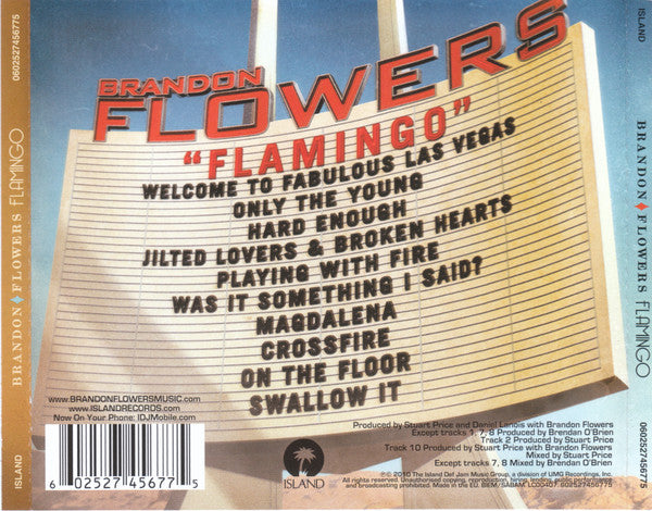 Brandon Flowers : Flamingo (CD, Album)