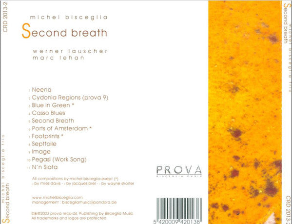 Michel Bisceglia, Werner Lauscher, Marc Lehan : Second Breath (CD, Album)