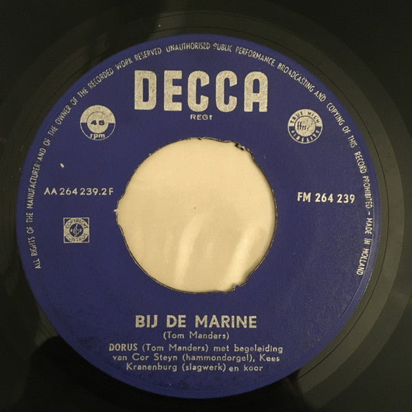 Dorus : Orchidee / Bij De Marine (7", Single, Mono)