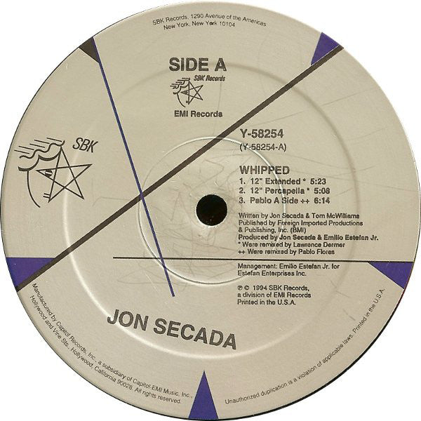 Jon Secada : Whipped (12")