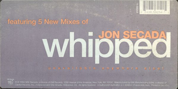 Jon Secada : Whipped (12")