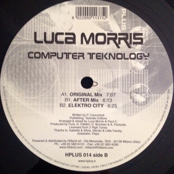 Luca Morris : Computer Teknology (12")