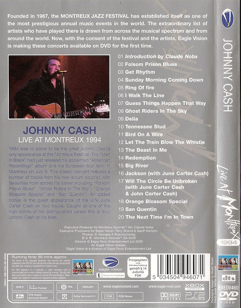 Johnny Cash : Live At Montreux 1994 (DVD-V, PAL)