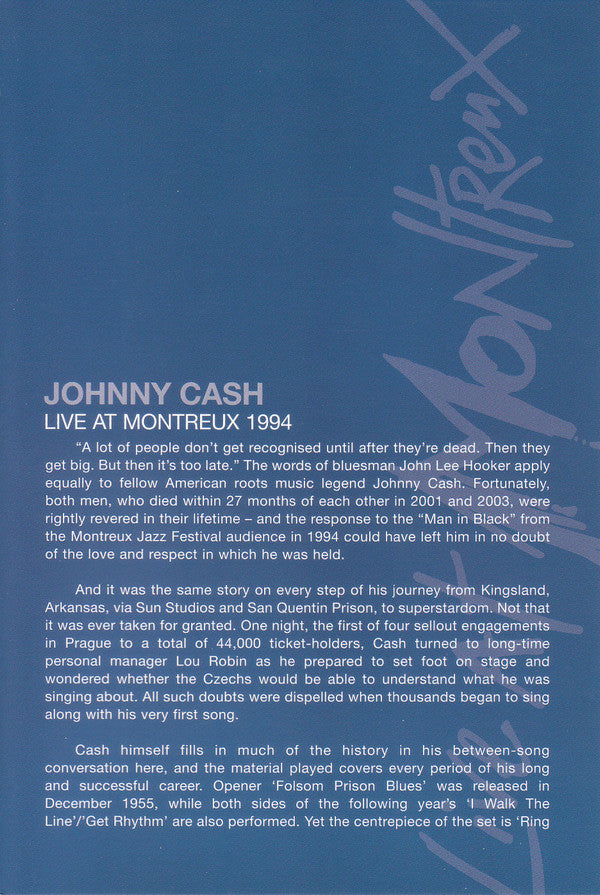 Johnny Cash : Live At Montreux 1994 (DVD-V, PAL)