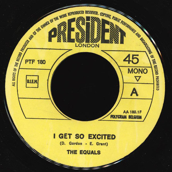 The Equals : I Get So Excited (7", Mono)