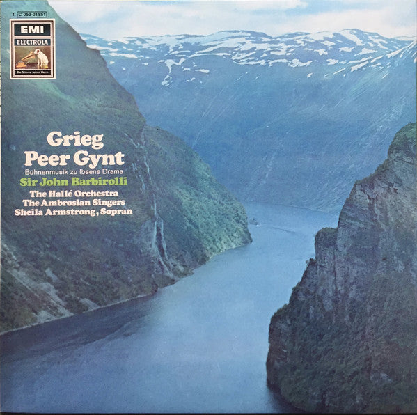 Edvard Grieg, Sir John Barbirolli, Hallé Orchestra, The Ambrosian Singers, Sheila Armstrong : Peer Gynt (LP)