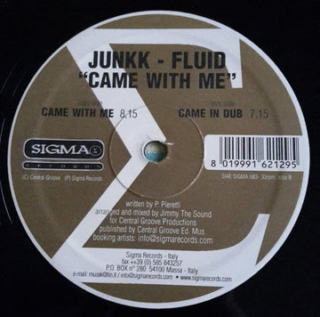 Junkk Fluid : Came With Me (12")