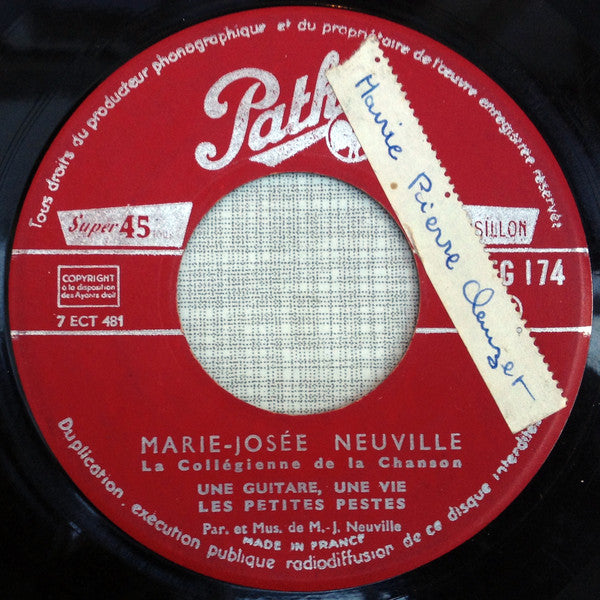 Marie-Josée Neuville : Une Guitare, Une Vie (7", EP)