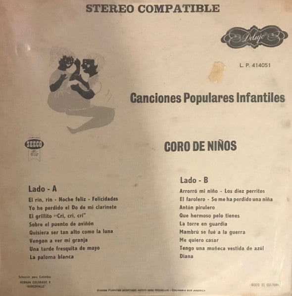 Coro De Ninos : Canciones Populares Infantiles (LP, Album)