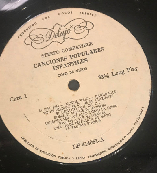 Coro De Ninos : Canciones Populares Infantiles (LP, Album)
