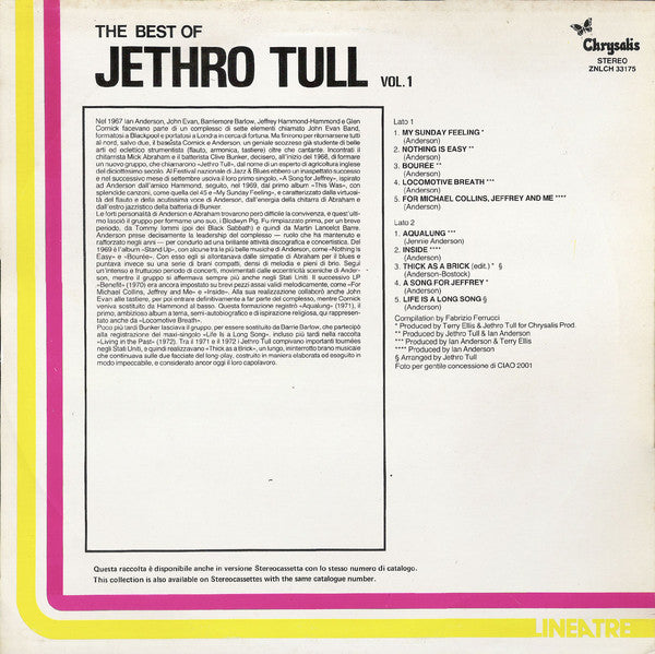 Jethro Tull : The Best Of Jethro Tull Vol. 1 (LP, Comp)