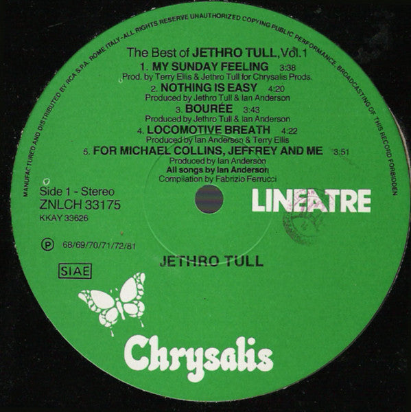 Jethro Tull : The Best Of Jethro Tull Vol. 1 (LP, Comp)