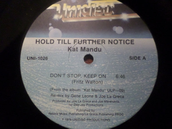 Kat Mandu : Don't Stop, Keep On (12")