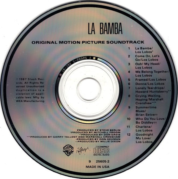 Various : La Bamba (Original Motion Picture Soundtrack) (CD, Album, Comp)