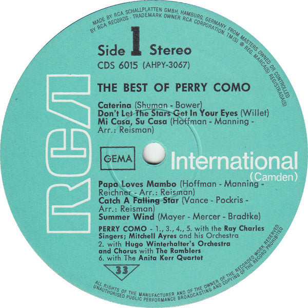 Perry Como : The Best Of Perry Como (LP, Comp)