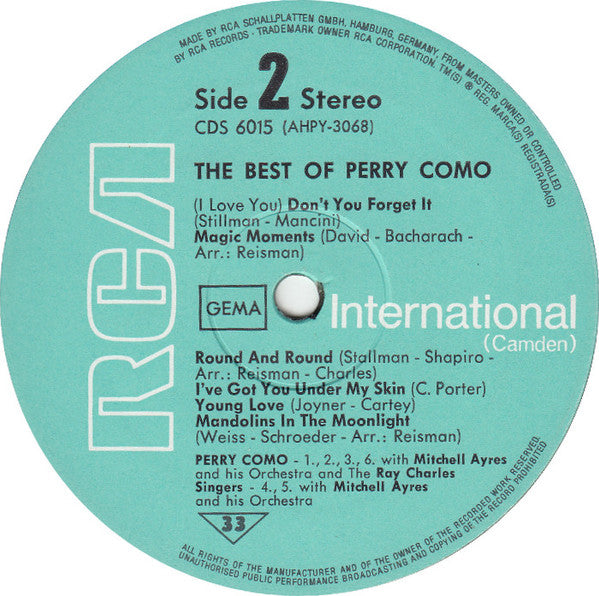 Perry Como : The Best Of Perry Como (LP, Comp)