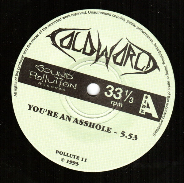 Cold World : You're An Asshole (7", EP)