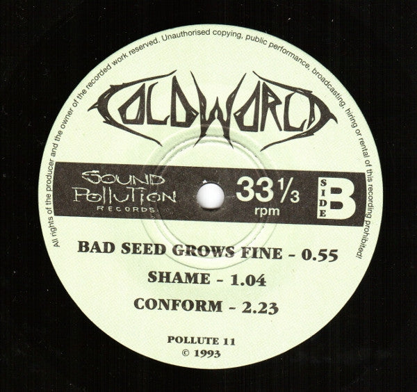 Cold World : You're An Asshole (7", EP)