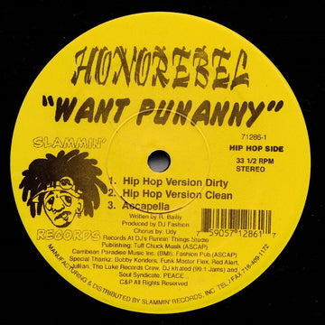 HonoRebel : Want Punanny (12")