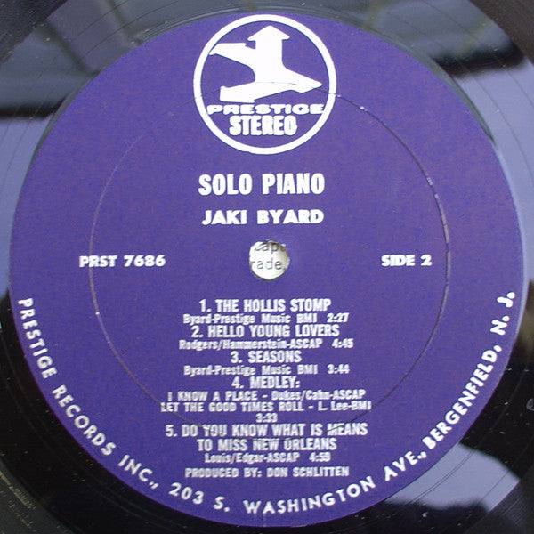 Jaki Byard : Solo Piano (LP, Album)