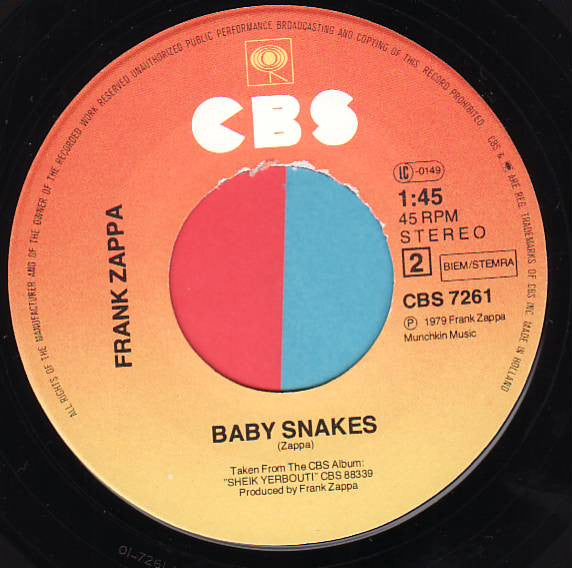 Frank Zappa : Dancin' Fool (7", Single)