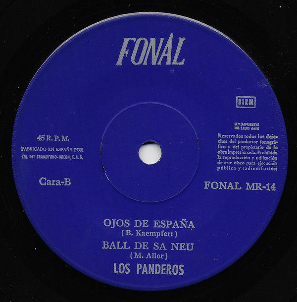 Los Panderos : Guantanamera / Ojos De Espana / Ole, Ole, Chiquilla / Ball De Sa Neu (7", EP)