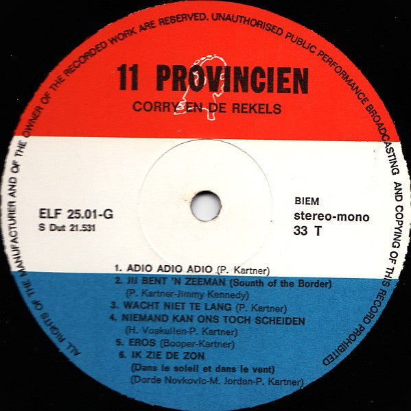 Corry En De Rekels : Corry En De Rekels (LP, Album, Gat)