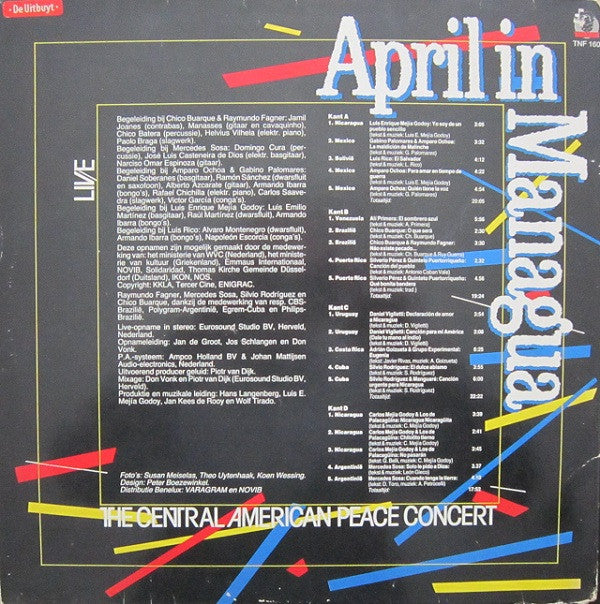Various : April In Managua - The Central American Peace Concert (2xLP, Comp)