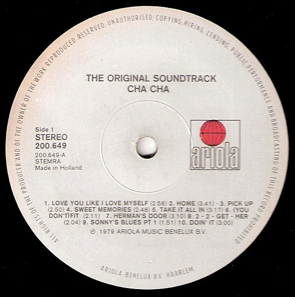 Herman Brood, Nina Hagen And Lene Lovich : Cha Cha - The Soundtrack (LP, Album)