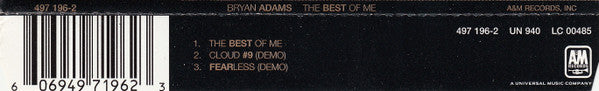 Bryan Adams : The Best Of Me (CD, Single)