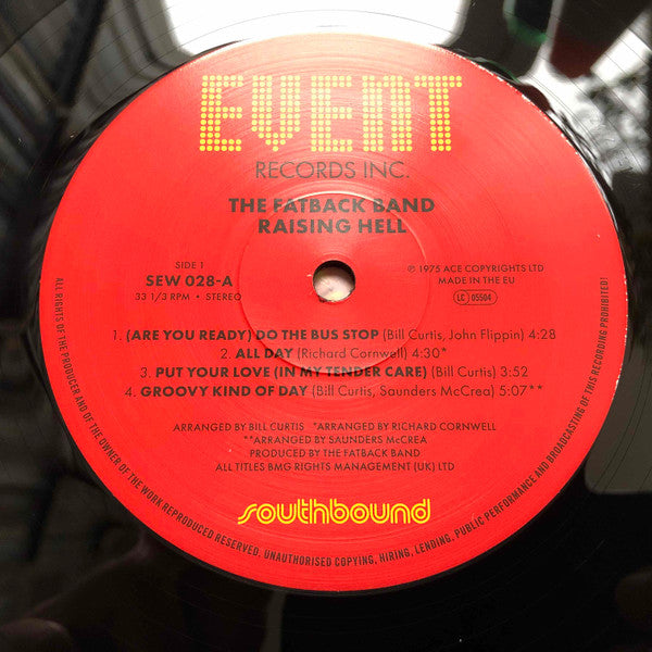 The Fatback Band : Raising Hell (LP, Album, RE)