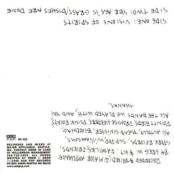 hrdr : Visions Of Spirit (7", Single)