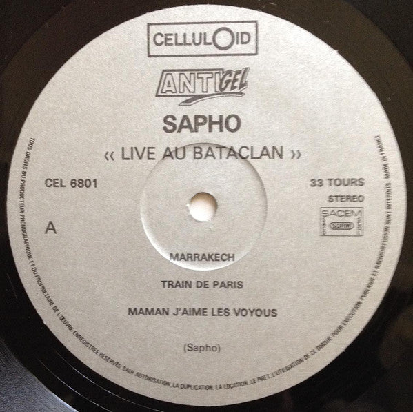 Sapho : Live Au Bataclan (2xLP, Album)