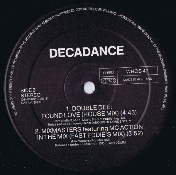 Various : Decadance (Volume I) (2x12", Comp)