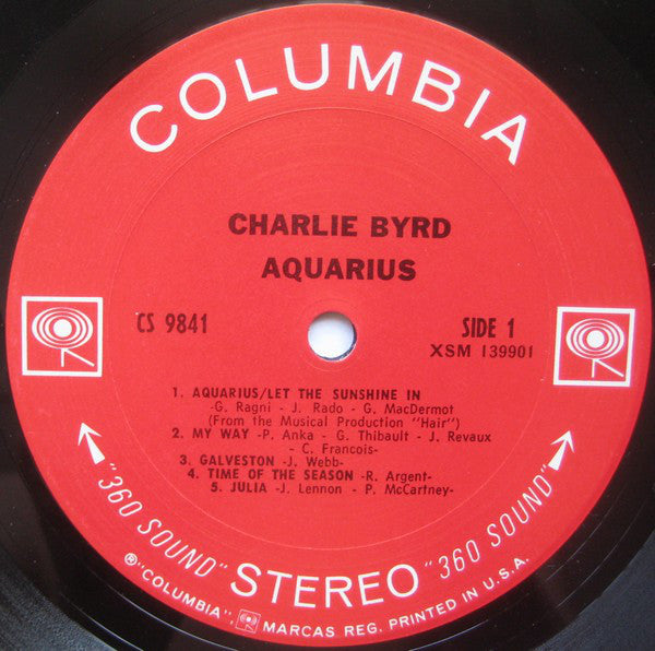 Charlie Byrd : Aquarius (LP, Album)