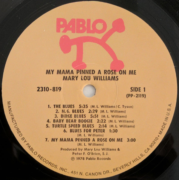 Mary Lou Williams : My Mama Pinned A Rose On Me (LP, Album)