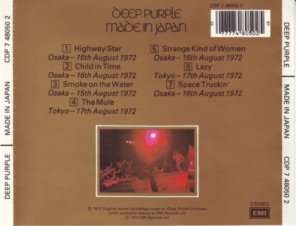 Deep Purple : Made In Japan (CD, Album, RE)