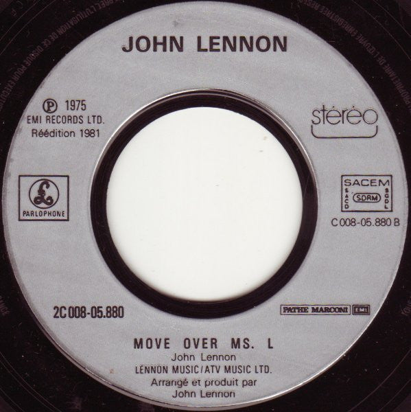 John Lennon : Stand By Me (7", Single, RE)