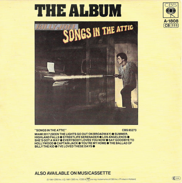 Billy Joel : You're My Home (7", Single)