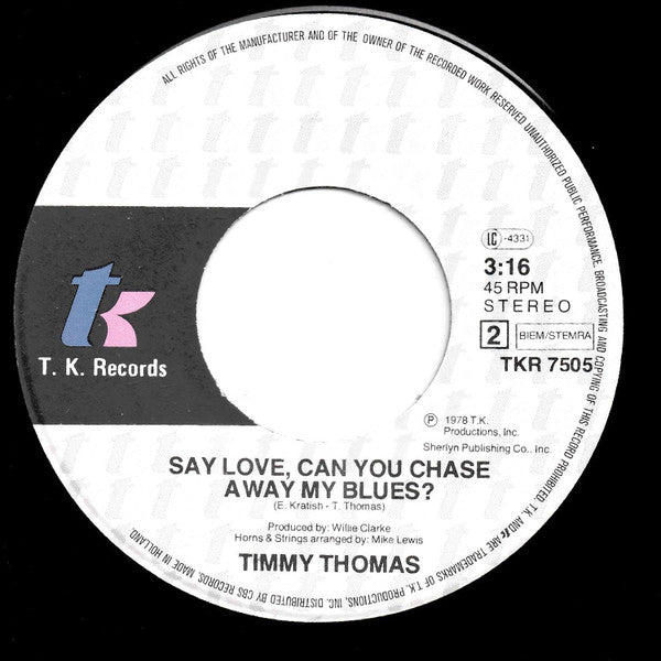 Timmy Thomas : Freak In, Freak Out (7")