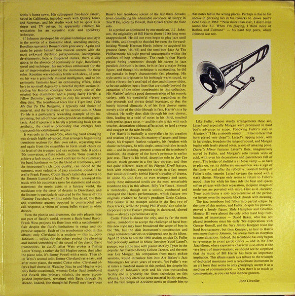 Curtis Fuller, J.J. Johnson, Frank Rosolino, Billy Ver Planck*, Frank Wess : The Trombone Album (2xLP, Album, Comp)