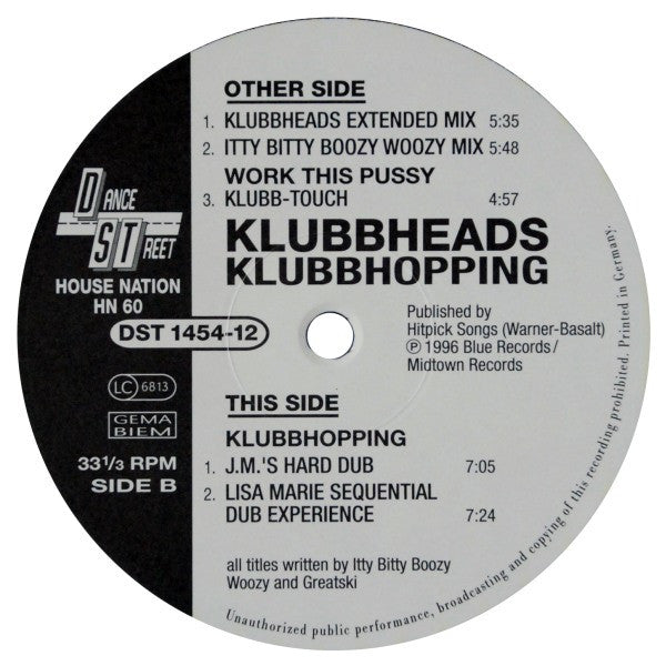 Klubbheads : Klubbhopping (12")