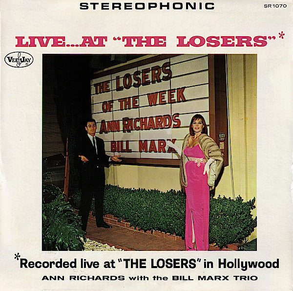 Ann Richards And The Bill Marx Trio : Live At The Losers (LP, Album)