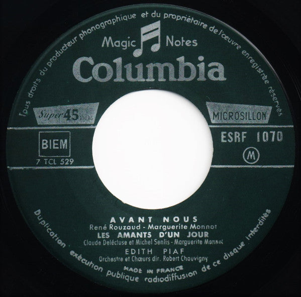 Edith Piaf : Soudain Une Vallée (7", EP)
