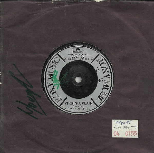 Roxy Music : Virginia Plain / Pyjamarama (7", Single)