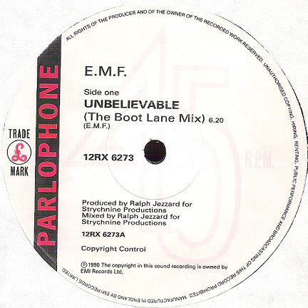EMF : Unbelievable (Remix) (12")