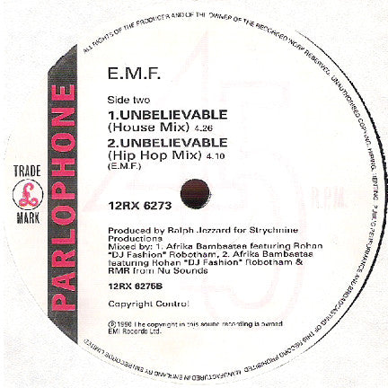 EMF : Unbelievable (Remix) (12")