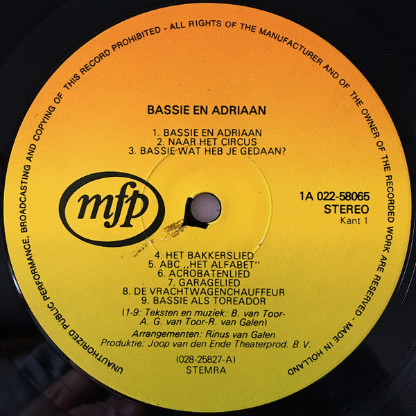 Bassie & Adriaan : Bassie & Adriaan (LP, Album)